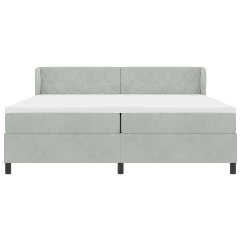vidaXL Box Spring Ágy Matraccal Sötétszürke 80x200 cm Bársonyos