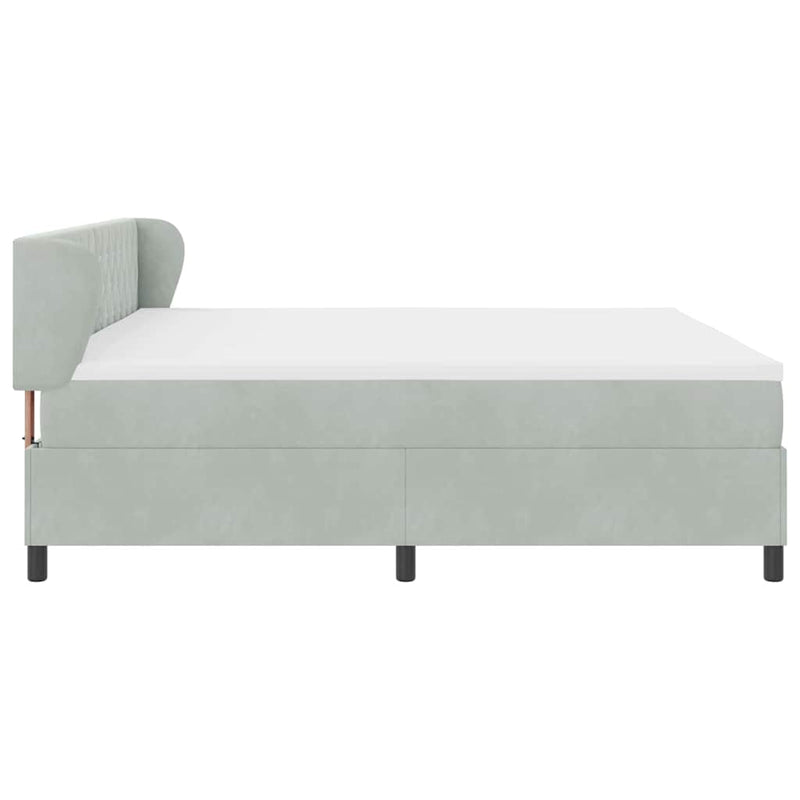 vidaXL Box Spring Ágy Matraccal Sötétszürke 80x200 cm Bársonyos