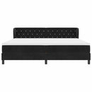 vidaXL Box Spring Ágy Matraccal Sötétszürke 80x200 cm Bársonyos Fekete