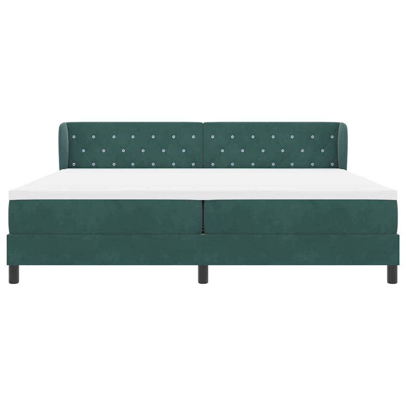 vidaXL Box Spring Ágy Matraccal Sötétszürke 80x200 cm Bársonyos