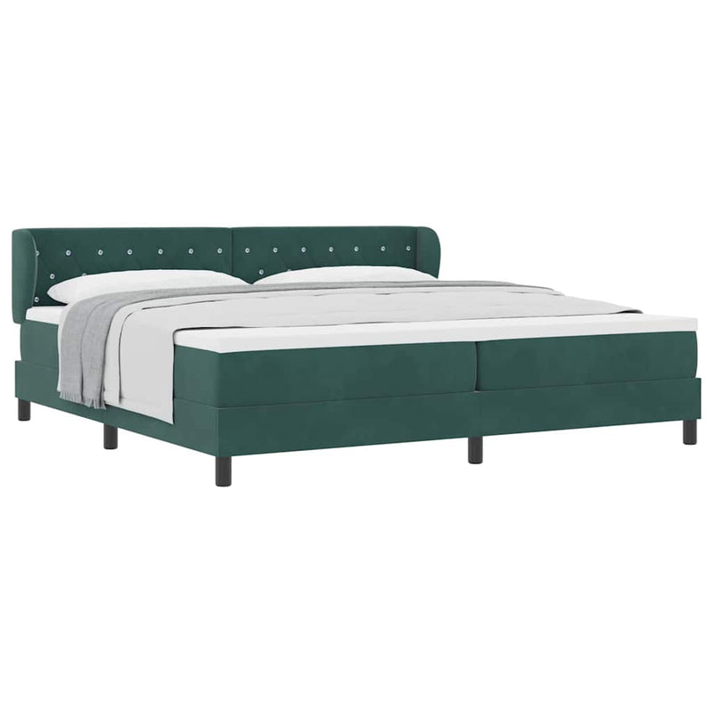 vidaXL Box Spring Ágy Matraccal Sötétszürke 80x200 cm Bársonyos