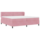 vidaXL Boxrugós ágy fejtámlával Rózsaszín 200 x 200 cm Bársony