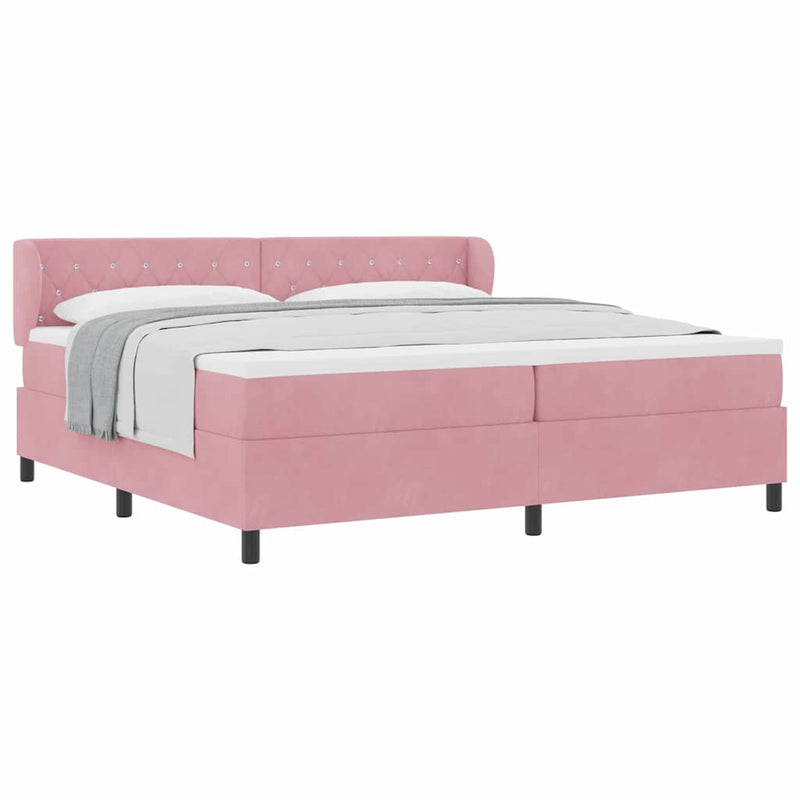 vidaXL Box Spring Ágy Matraccal Sötétszürke 80x200 cm Bársonyos