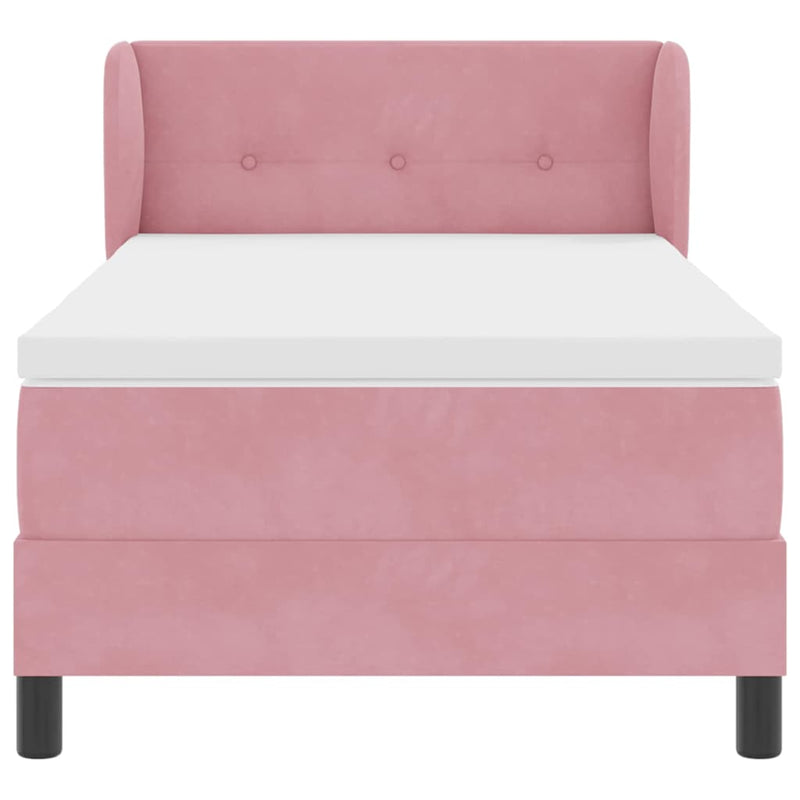 vidaXL Box Spring Ágy Matraccal Sötétszürke 80x200 cm Bársonyos