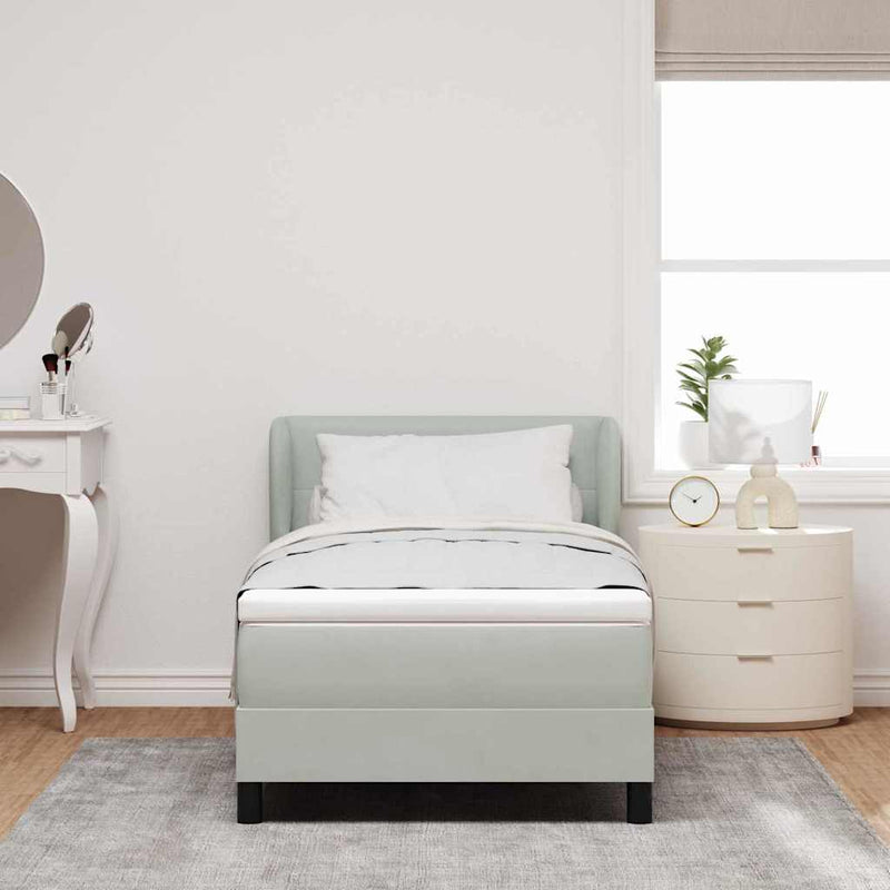 vidaXL Box Spring Ágy Matraccal Sötétszürke 80x200 cm Bársonyos