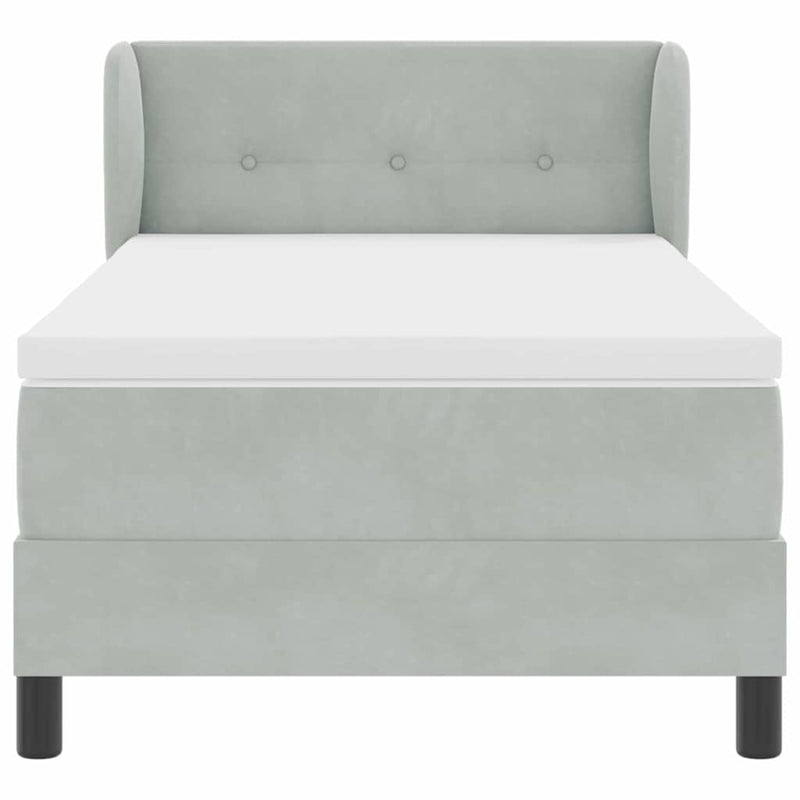 vidaXL Box Spring Ágy Matraccal Sötétszürke 80x200 cm Bársonyos