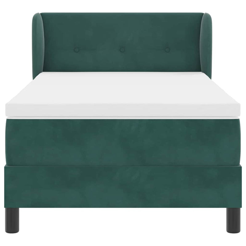 vidaXL Box Spring Ágy Matraccal Sötétszürke 80x200 cm Bársonyos