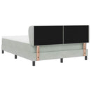 vidaXL Boxrugós ágy fejtámlával Világosszürke 140 x 190 cm Bársony