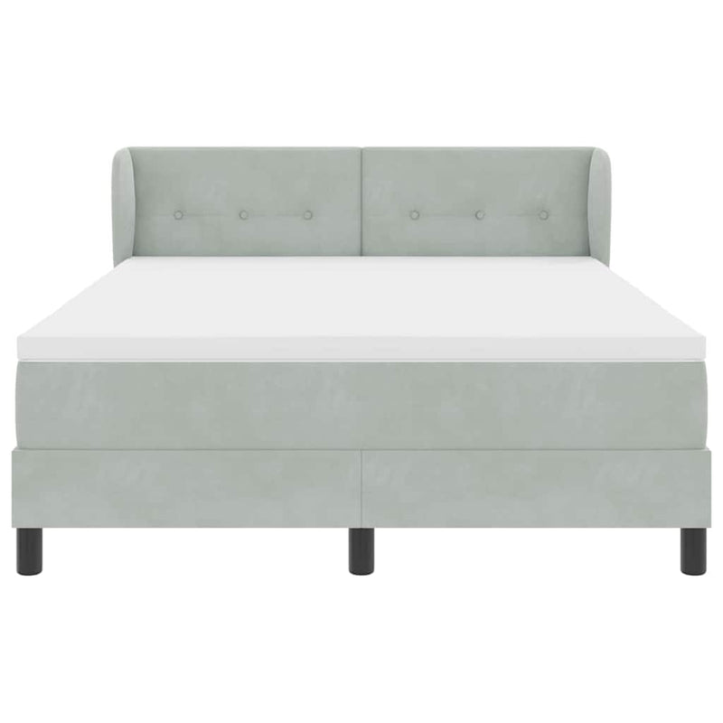 vidaXL Box Spring Ágy Matraccal Sötétszürke 80x200 cm Bársonyos