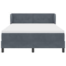 vidaXL Box Spring Ágy Matraccal Sötétszürke 80x200 cm Bársonyos