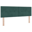vidaXL Boxrugós ágy fejtámlával Sötétzöld 160 x 200 cm Bársony