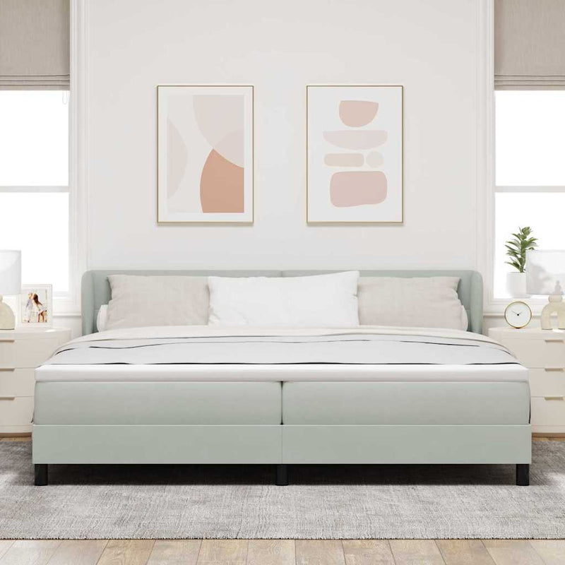 vidaXL Box Spring Ágy Matraccal Sötétszürke 80x200 cm Bársonyos