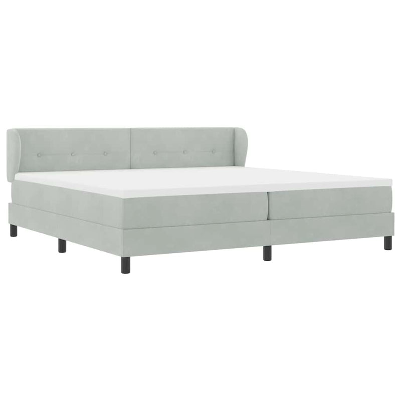 vidaXL Box Spring Ágy Matraccal Sötétszürke 80x200 cm Bársonyos