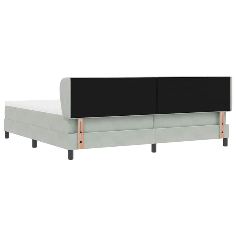 vidaXL Box Spring Ágy Matraccal Sötétszürke 80x200 cm Bársonyos
