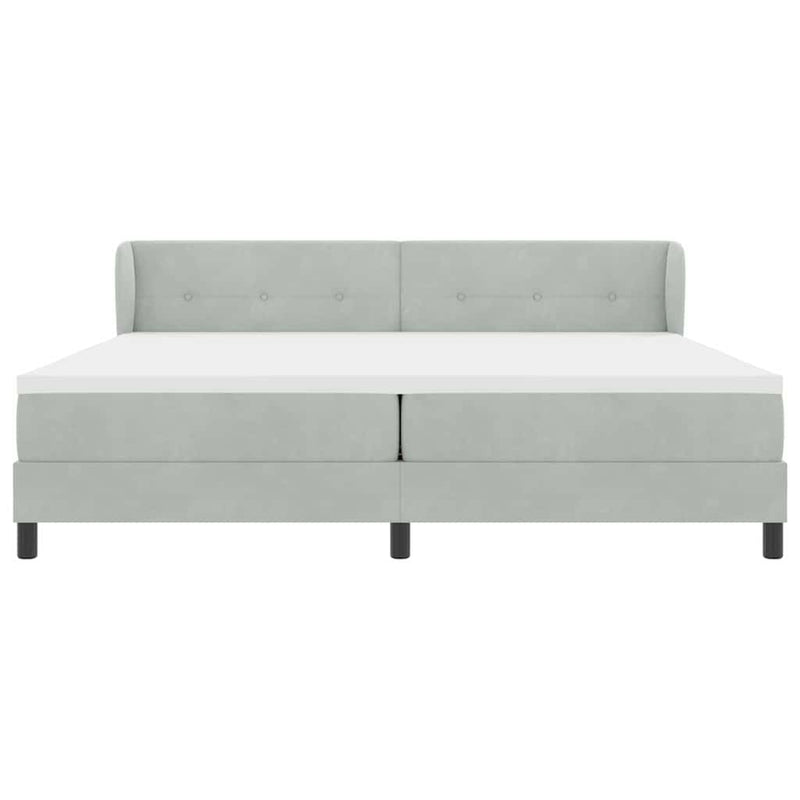 vidaXL Box Spring Ágy Matraccal Sötétszürke 80x200 cm Bársonyos