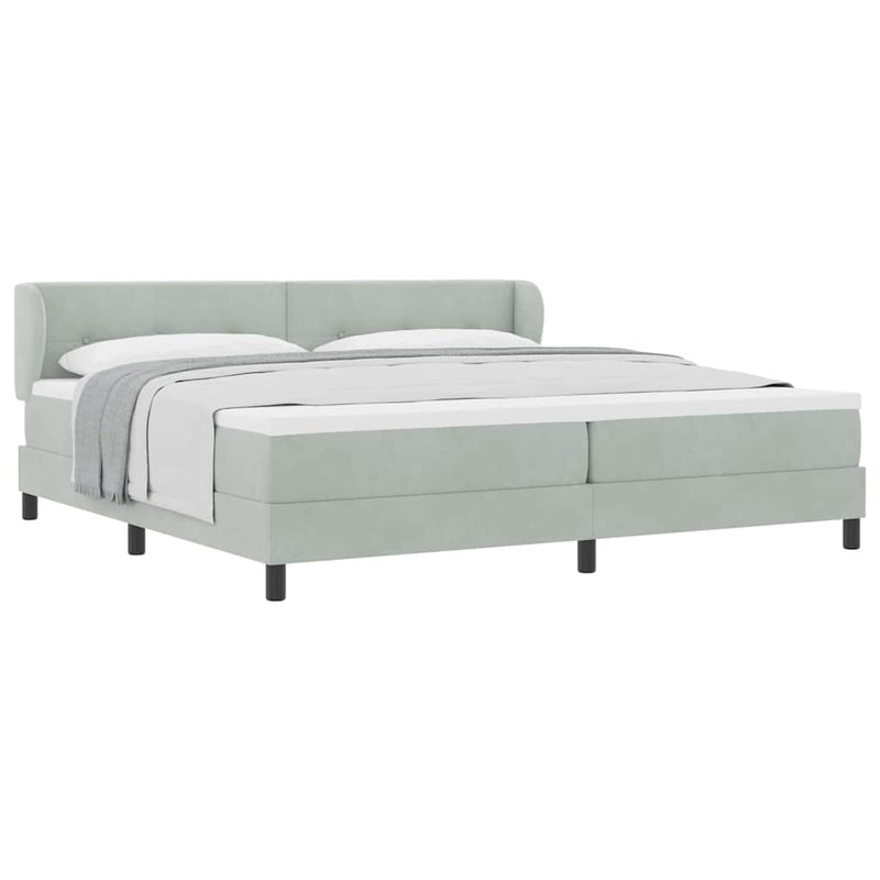vidaXL Box Spring Ágy Matraccal Sötétszürke 80x200 cm Bársonyos