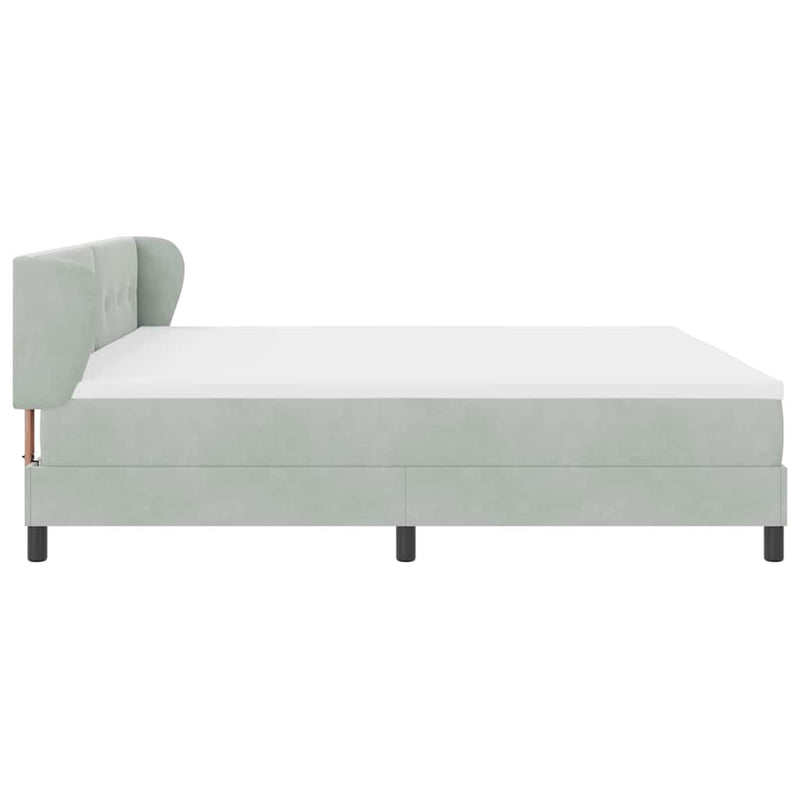 vidaXL Box Spring Ágy Matraccal Sötétszürke 80x200 cm Bársonyos