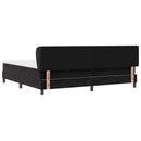 vidaXL Boxrugós ágy fejtámlával Fekete 200 x 200 cm Bársony