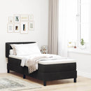 vidaXL Boxrugós ágy fejtámlával Fekete 80 x 200 cm Bársony