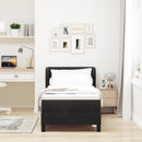 vidaXL Boxrugós ágy fejtámlával Fekete 80 x 200 cm Bársony