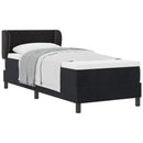 vidaXL Boxrugós ágy fejtámlával Fekete 80 x 200 cm Bársony