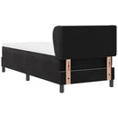 vidaXL Boxrugós ágy fejtámlával Fekete 80 x 200 cm Bársony
