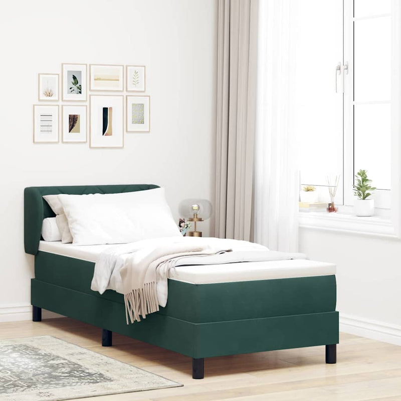 vidaXL Box Spring Ágy Matraccal Sötétszürke 80x200 cm Bársonyos