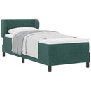 vidaXL Boxrugós ágy fejtámlával Sötétzöld 80 x 200 cm Bársony