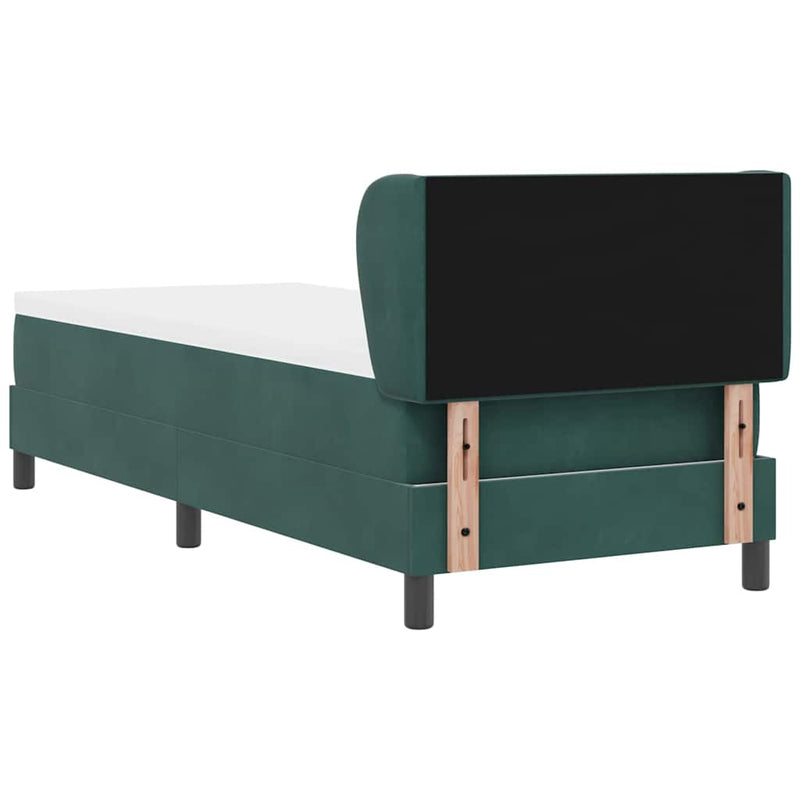 vidaXL Box Spring Ágy Matraccal Sötétszürke 80x200 cm Bársonyos