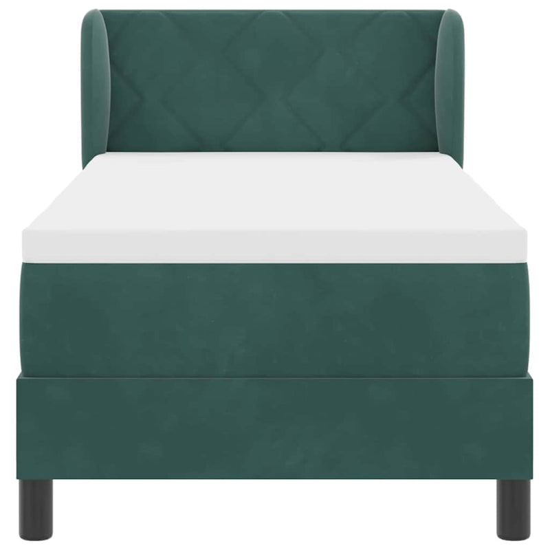vidaXL Box Spring Ágy Matraccal Sötétszürke 80x200 cm Bársonyos