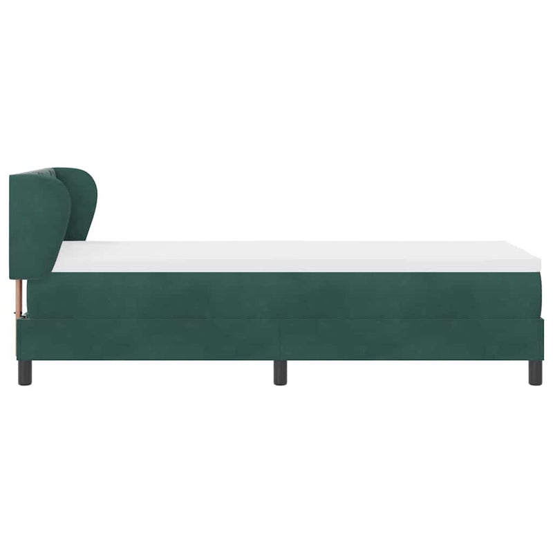 vidaXL Box Spring Ágy Matraccal Sötétszürke 80x200 cm Bársonyos