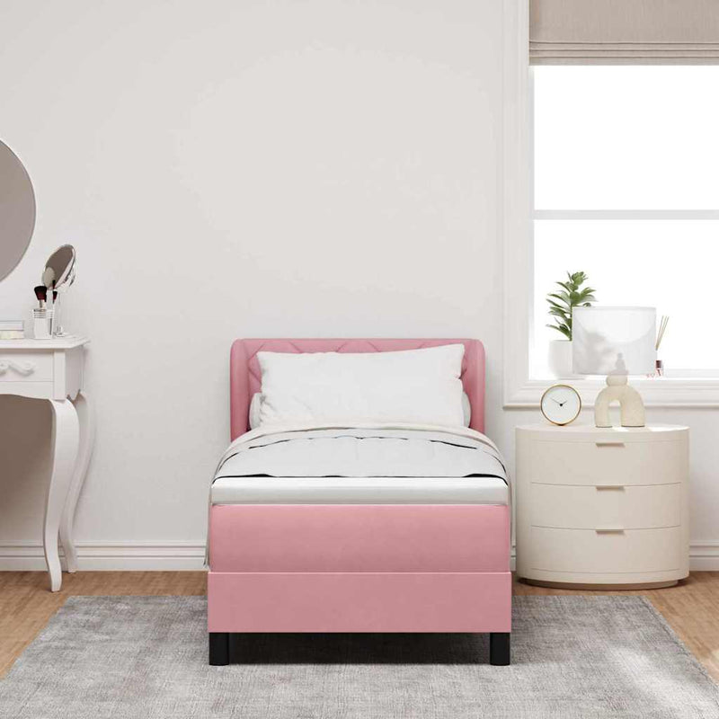 vidaXL Box Spring Ágy Matraccal Sötétszürke 80x200 cm Bársonyos