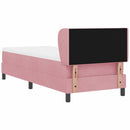 vidaXL Boxrugós ágy fejtámlával Rózsaszín 80 x 200 cm Bársony