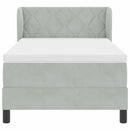 vidaXL Box Spring Ágy Matraccal Sötétszürke 80x200 cm Bársonyos