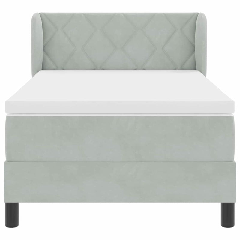 vidaXL Box Spring Ágy Matraccal Sötétszürke 80x200 cm Bársonyos