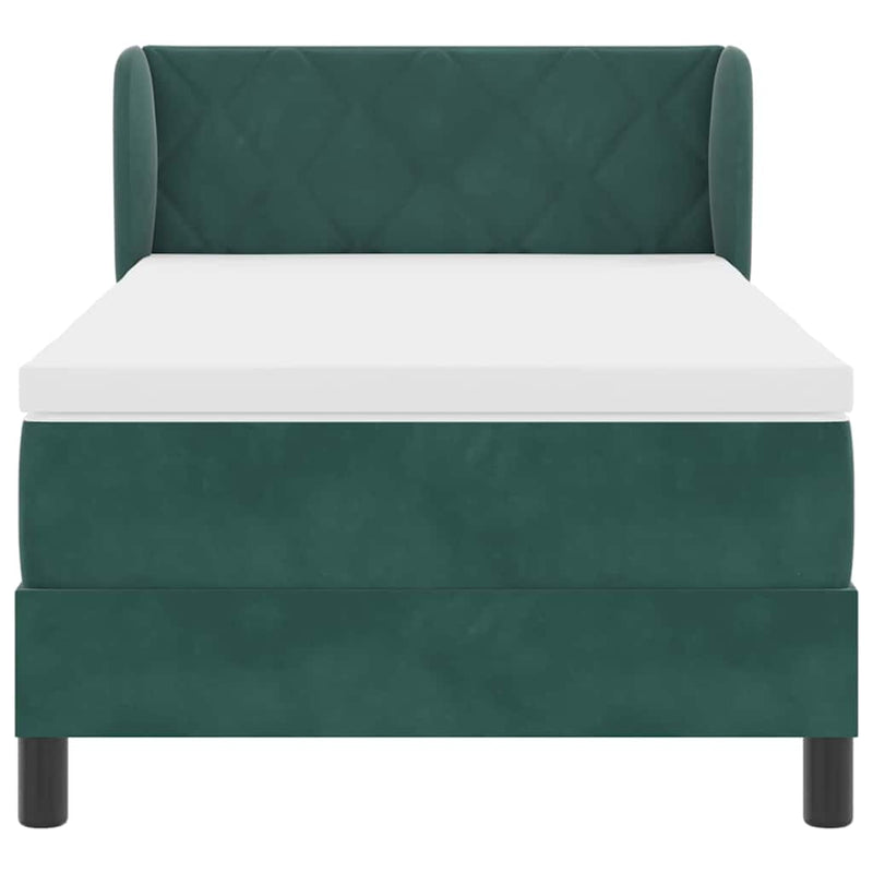vidaXL Box Spring Ágy Matraccal Sötétszürke 80x200 cm Bársonyos