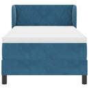 vidaXL Box Spring Ágy Matraccal Sötétszürke 80x200 cm Bársonyos