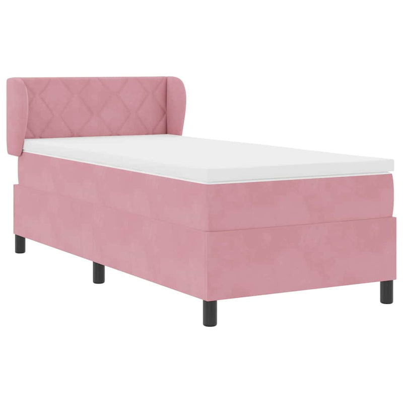 vidaXL Box Spring Ágy Matraccal Sötétszürke 80x200 cm Bársonyos