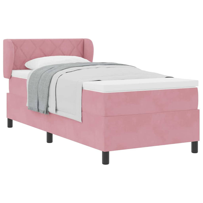 vidaXL Box Spring Ágy Matraccal Sötétszürke 80x200 cm Bársonyos
