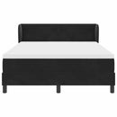 vidaXL Boxrugós ágy fejtámlával Fekete 140 x 190 cm Bársony