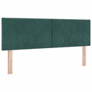 vidaXL Boxrugós ágy fejtámlával Sötétzöld 160 x 200 cm Bársony