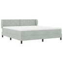 vidaXL Boxrugós ágy fejtámlával Világosszürke 180 x 200 cm Bársony