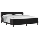 vidaXL Boxrugós ágy fejtámlával Fekete 180 x 200 cm Bársony