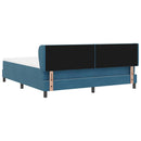 vidaXL Boxrugós ágy fejtámlával Sötétkék 180 x 200 cm Bársony