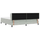 vidaXL Boxrugós ágy matracmal Világosszürke 200 x 200 cm Bársony