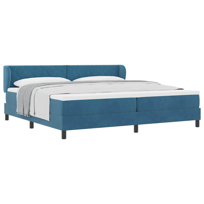 vidaXL Box Spring Ágy Matraccal Sötétszürke 80x200 cm Bársonyos