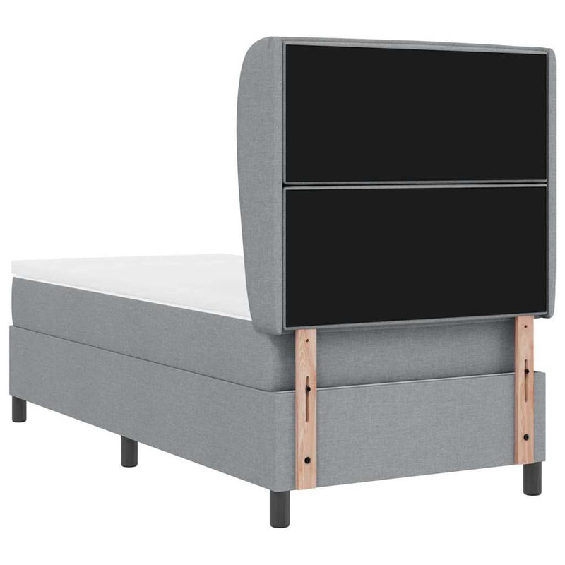 vidaXL Boxrugós ágy matracmal Világosszürke 80 x 200 cm szövet