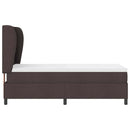 vidaXL Boxrugós ágy matracmal sötétbarna 80 x 200 cm szövet