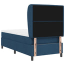 vidaXL Boxrugós ágy matracmal fejtámlával Kék 80 x 200 cm szövet