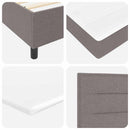 vidaXL Boxrugós ágy fejtámlával Tópszínű 90 x 190 cm szövet
